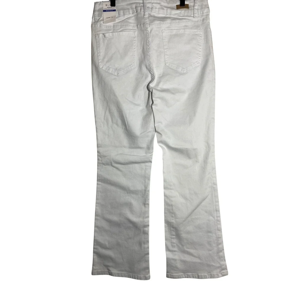 Bleu Bootcut Jeans Womens 14 White NWT Stretch Mid Rise BWW15001
